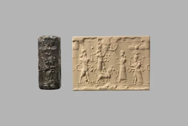 Cylinder seal with scorpion-man and modern impression