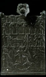 Mesopotamia: bronze conjuration plaque against the demonic deity Lamashtu