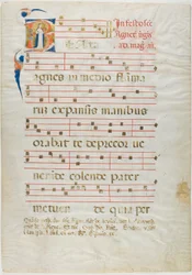 Saint Agnes in a Historiated Initial 