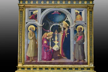 Annunciation between Saints Francis and Jerome