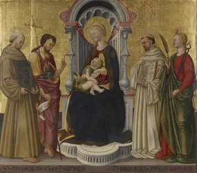 Virgin and Child Enthroned with Four Saints, c.1450