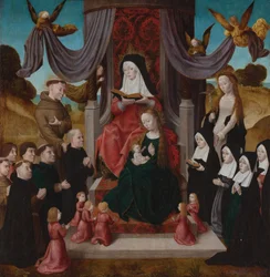 The Virgin and Child with Saint Anne, Saints Francis, Lidwina and donors, c. 1490-1