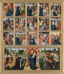 The Fifteen Mysteries and the Virgin of the Rosary