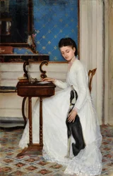 Lady with Greyhound