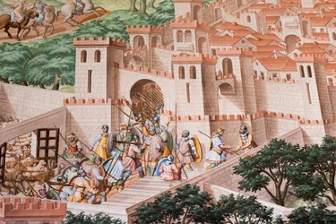 Detail of Fresco in the Hall of Battles of the 1431 Battle of La Higueruela