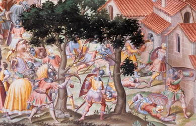 Detail of Fresco in the Hall of Battles of the 1431 Battle of La Higueruela
