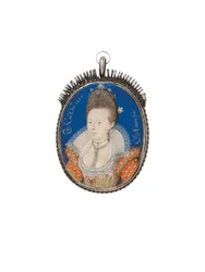 A Lady in Gold Dress with High Standing Ruff