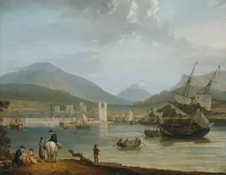Caernarvon Castle and Bay, c. 1780-1810