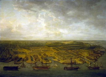 The docks and docks of Plymouth