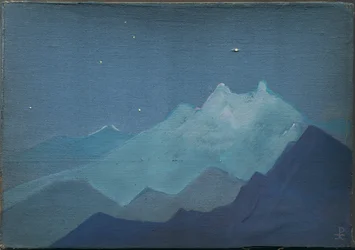 Himalayas, Moonlit Mountains, Sketch, 1933