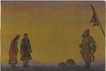 Polovtsians, Polovtsian and Maidens, Costume Design for 