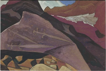 Three Glaives, Images on Rock, Lahul