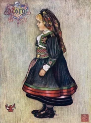 Norway: Saetersdalen Girl in National Costume