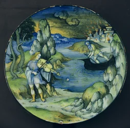 Orpheus and Charon, Maiolica Plate, c.1515