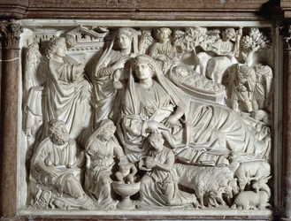 Annunciation and Nativity Chair by Nicola Pisano