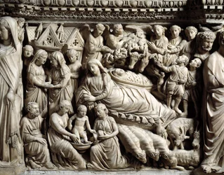 Gothic Art and Architecture: Visitation and Nativity (detail)