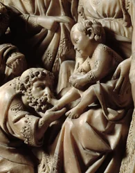 The Travel and Adoration of the Magi (detail)