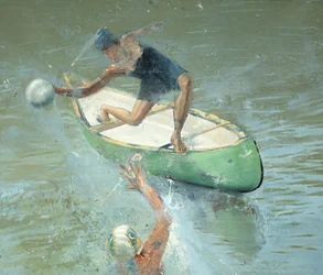 Ballerina on a boat