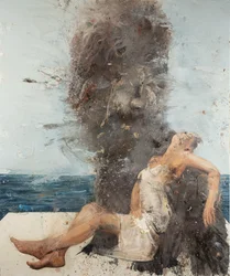 Woman with dog II, 2021