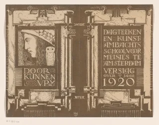 Cover Design for: Report of the Drawing and Craft School for Girls in Amsterdam for the Year 1920