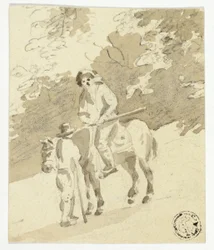 Man on Horse Talking with Man on Foot