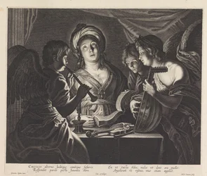 Saint Cecilia with Three Musician Angels