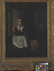 A Girl Sewing