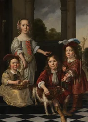 Portrait of four children