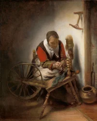 The Spinner, a Niddy-noddy Hanging on the Wall