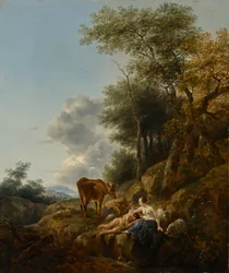 Landscape with a Nymph and a Satyr, c.1647