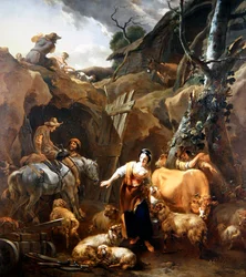 Peasants in a Rocky Landscape outside a Mine