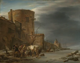 The City Wall of Haarlem in the Winter