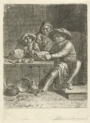 Peasants at a Table with Bread