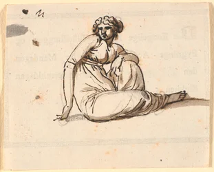 Seated Woman with Left Knee Raised