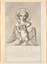 Image of the Sun God over an Eagle