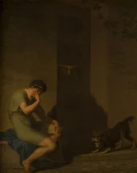 Tibullus Lamenting outside the Door of his Beloved
