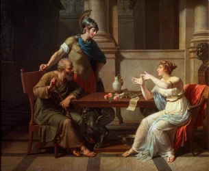Socrates and Alcibiades at Aspasia, 1801