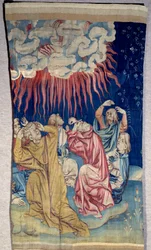The curtain of the Revelation (1373-1383): the fire of the sky (darkness). Tapestry by Nicolas Bataille (1330-1405)
