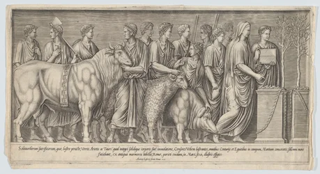 Pagan Sacrifice, after an Antique Bas Relief, 1553