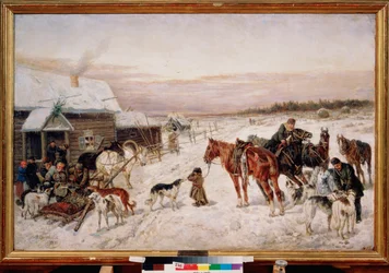 Before a Pub in Winter