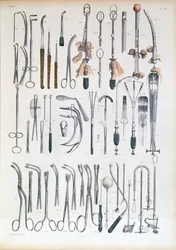 Surgical instruments for tonsil operations, plate from 
