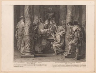 Baptism of Emperor Constantine by Pope Sylvester I (Constantine solemnly initiated into baptism / Constantine solemnly receives baptism) (History of Emperor Constantine the Great series)