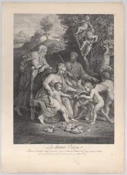 The Holy Family with Saint Elizabeth and Angels