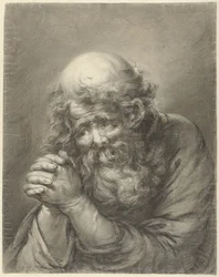 Old Man with Beard and Folded Hands