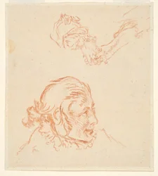 Two Studies: Portrait of an Actor and Study of Hands