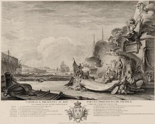 Allegorical Engraving on the Gift of Ships around 1762