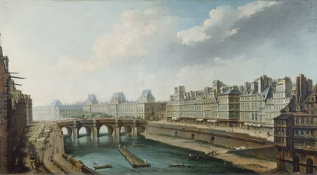 The Louvre, Pont-Neuf and Quai des Orfèvres, seen from Quai des Grands-Augustins, circa 1760
