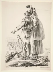Two Cuirassiers on Foot