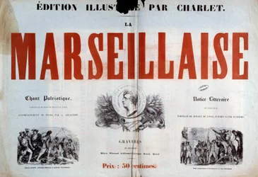 Title page of the patriotic song "La Marseillaise". Illustration by Nicolas-Toussaint Charlet (1792-1845), 19th century, Paris, National Archives.