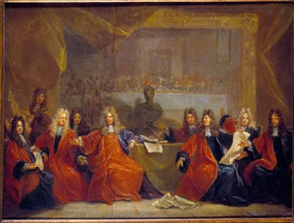 The Provost of Merchants and the Aldermen of the City of Paris Deliberating on the Feast Offered to Louis XIV